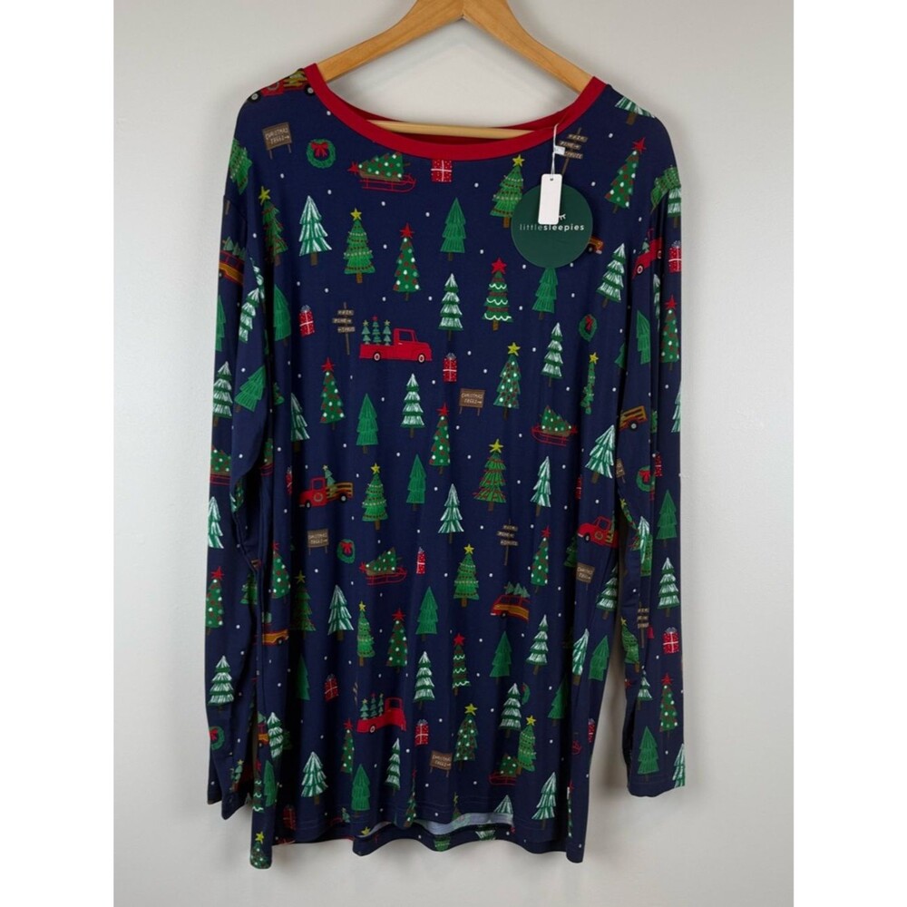 NWT Little Sleepies Tree Traffic Mens XL Long Sleeve Pajama Top